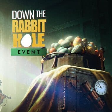 A basket of easter eggs on top of a vault that is boobytrapped with a timed bomb