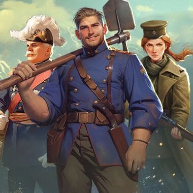 Battle Pass announcement showing three military commanders from different eras: WWI officer, WWII soldier, and modern female pilot
